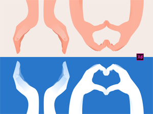 XD Vector Hands Illustration