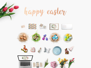 Happy Easter Mockup Scene Creator – Free Resource