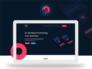 Hero Area Section For App Landing Page Templates – PSD Freebie