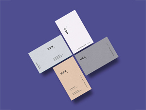 HEX Business Card Template – Free PSD
