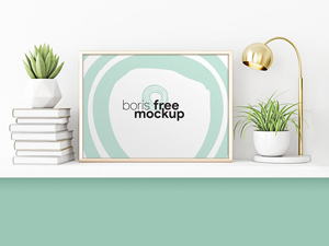 Horizontal Rectangle Poster Mockup – Free Resource