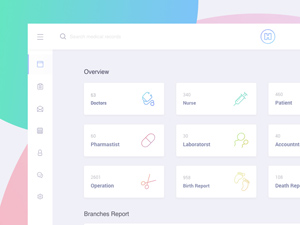 Hospital Management Dashboard for Adobe XD
