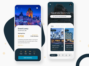 Hotel App Concept Screens – Sketch Resource