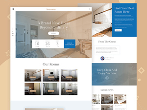 Hotel Booking Website Template PSD