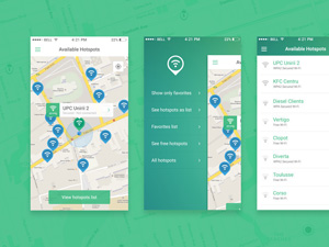 Hotspots App – PSD Freebie