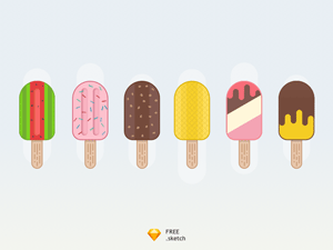 Ice Creams Illustrations – Free Sketch
