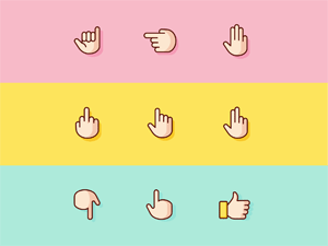 14 Gestures Icons