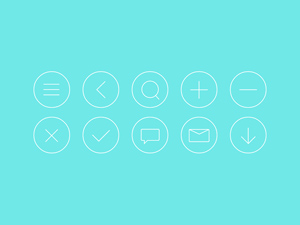Thin Line Icon Set For Adobe XD