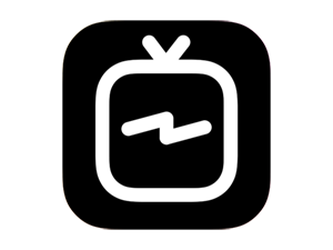 IGTV Logo Icon Black and White