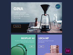 Free Industrial Design Magazine Template for Adobe XD