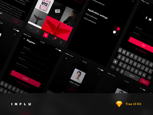 INFLU UI Kit – Free Sketch