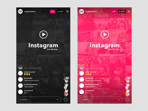 Instagram Live (iOS) UI Template & Mockup – Free Resource