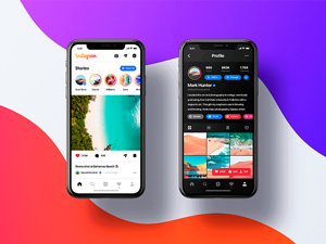 Instagram Redesign Light & Dark: Free PSD