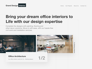 Interior Design Landing Page