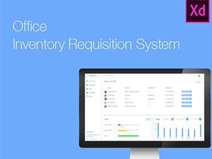 Adobe XD Dashboard Template – Inventory Management System UI Design