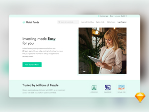 Investment Website Design – Sketch Resource