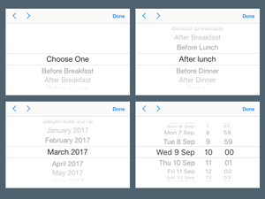 iOS 11 Pickers For Sketch with Overrides