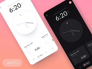 iOS Clock App Concept – Sketch Freebie