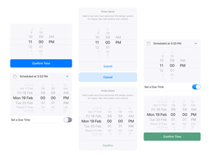 iOS Datepicker Template for Figma