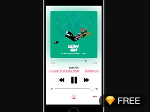 iOS Music App – Free Sketch