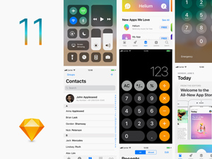 iOS11 GUI Sketch Template
