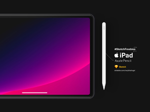 iPad & Apple Pencil Mockups made in Sketch