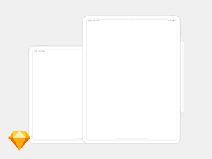 iPad Pro 12.9″ Wireframe Mockup by Fedza Miralem