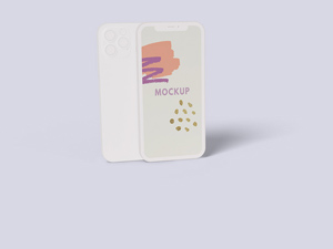 iPhone 12 Clay Mockup – Free Resource