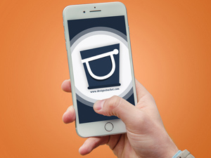 iPhone 8 Plus in Hand Mockup – Free PSD