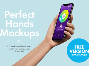 iPhone In Hands Mockup PSD