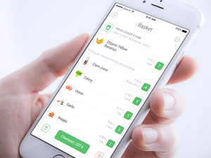 iPhone White Held In Hand Mockup – Free PSD