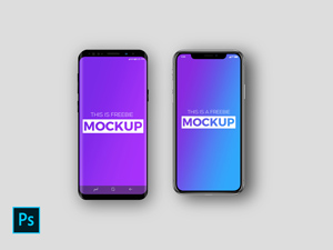 iPhone X and Galaxy S9 Mockups – Free Resource