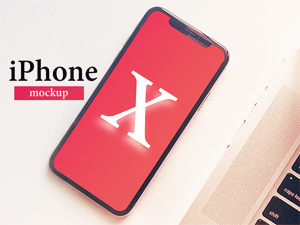 iPhone X Close-up Mockup