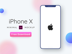 iPhone X Minimal XD Mockup