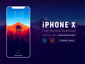 iPhone X Mockup – Free PSD