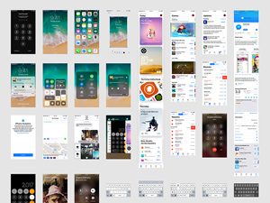 iPhone X Mockup & iOS 11 GUI for Adobe XD