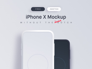 iPhone X Mockup made in Sketch