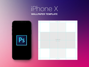 iPhone X Parallax Wallpaper Template – Free PSD