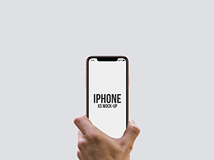 iPhone XS In Hand Mockups – Free PSD