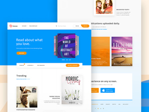Issuu Magazine Home Page Redesign PSD