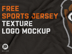 Jersey Texture Logo Mockup PSD