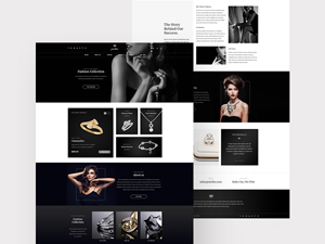 Jewelry Shop Web Design: Free PSD