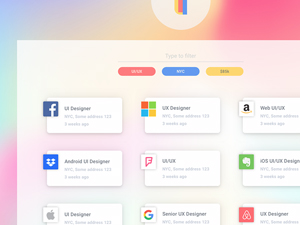 Job Listing Page Template – Sketch Resource