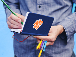 Journal Sticker Mockup: Free PSD