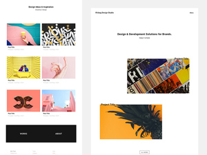 K!sbag Minimal Portfolio Website PSD