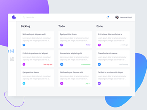 Kanban Board App UI for Sketch