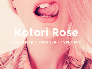 Kotori Rose Font – Geomtric Typeface