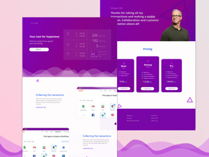Landing Page Template for SaaS Product – Sketch Resource