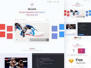 Landing Page Template – Sketch Resource