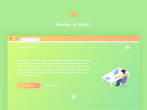 Landing Page Template – Sketch Freebie